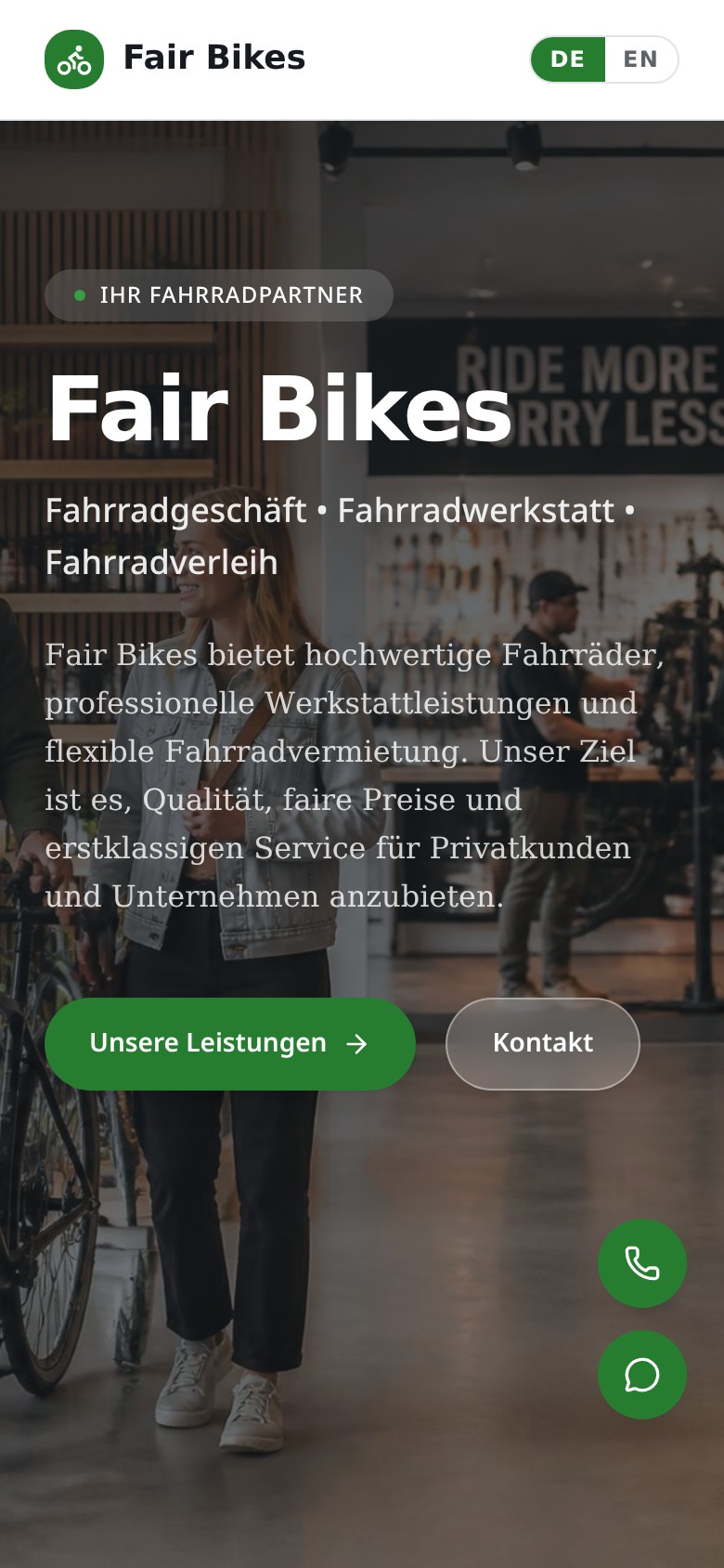 Fair-Bikes.de mobile preview