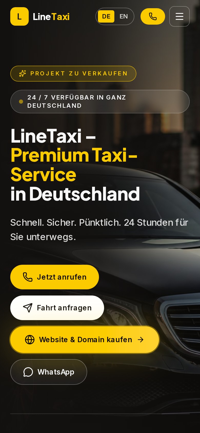 LineTaxi.de mobile preview